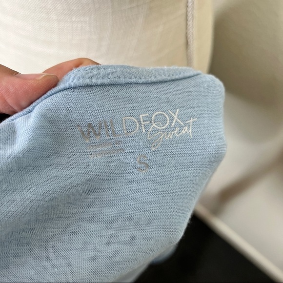 Wildfox sweat light blue open cardigan with hood - Picture 5 of 6